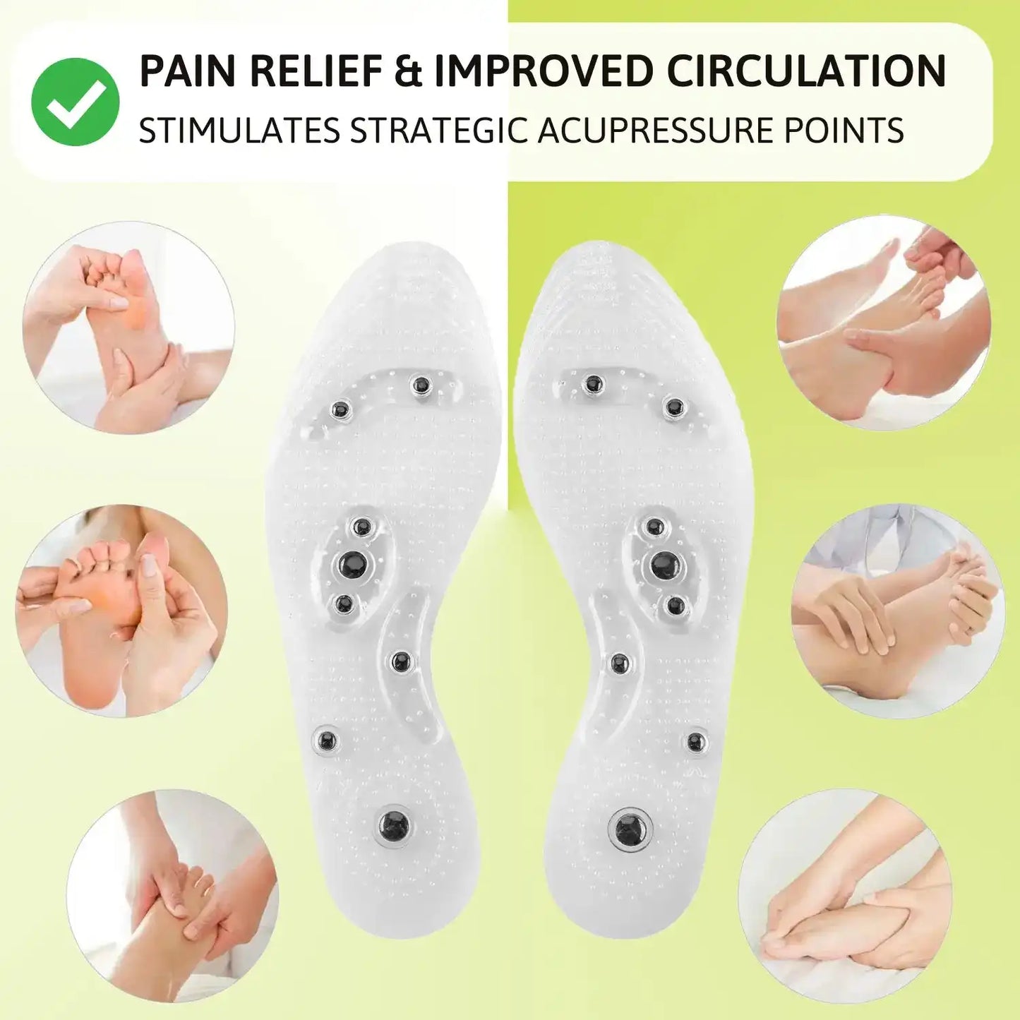 Relax Magnetic Insoles - All-Day Massage & Energy (Unisex)