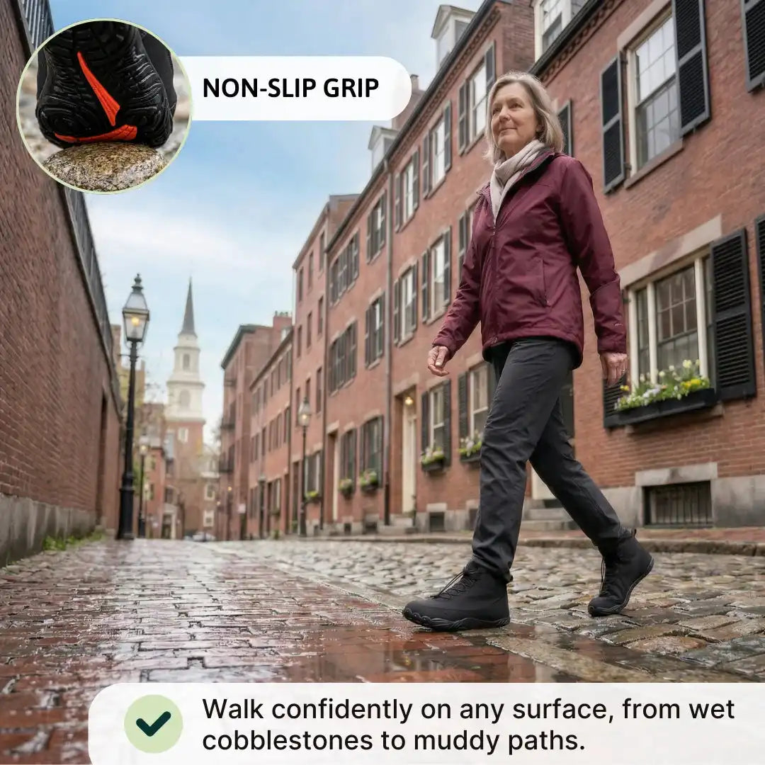 Polaris HydroTex™ – 99.7% Waterproof & Anti-Slip Winter Barefoot Shoes with Cozy Fleece Lining (Unisex)