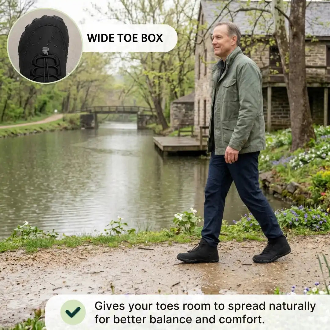 Polaris HydroTex™ – 99.7% Waterproof & Anti-Slip Winter Barefoot Shoes with Cozy Fleece Lining (Unisex)