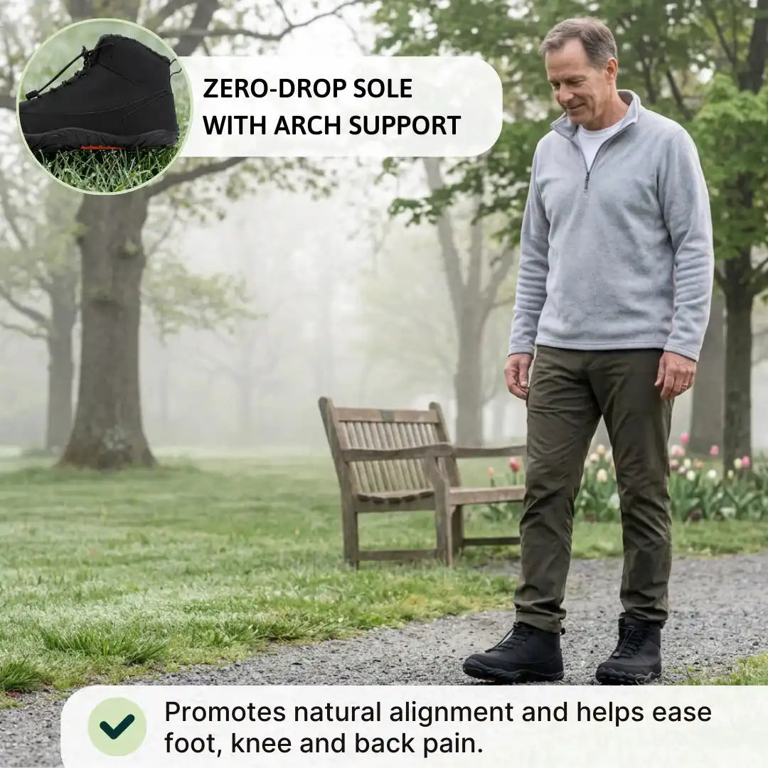 Polaris HydroTex™ – 99.7% Waterproof & Anti-Slip Winter Barefoot Shoes with Cozy Fleece Lining (Unisex)
